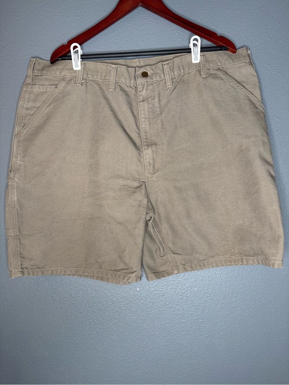 Carhartt B25 DES Duck Canvas Carpenter Work Shorts Mens 44 Desert 8.5 In